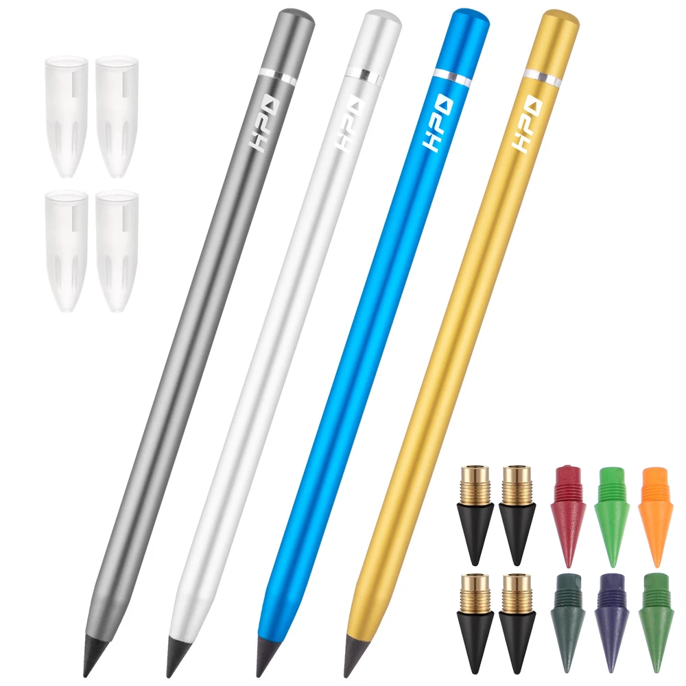 Lápis Sem Tinta com Borracha, Lápis Infinito, Lápis Eterno, Lápis Reutilizável, Lápis Sem Fim para Casa, Escritório e Escola