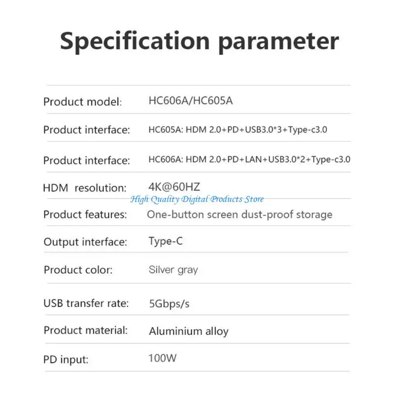 4KHDMIおよびPD100W充電を備えたU2JEタイプCハブ、6-in-1ドッキングステーションRJ45イーサネット