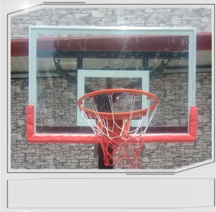 Fiberglass Basketball Board Adjustable Wall Mounted Basketball Hoop