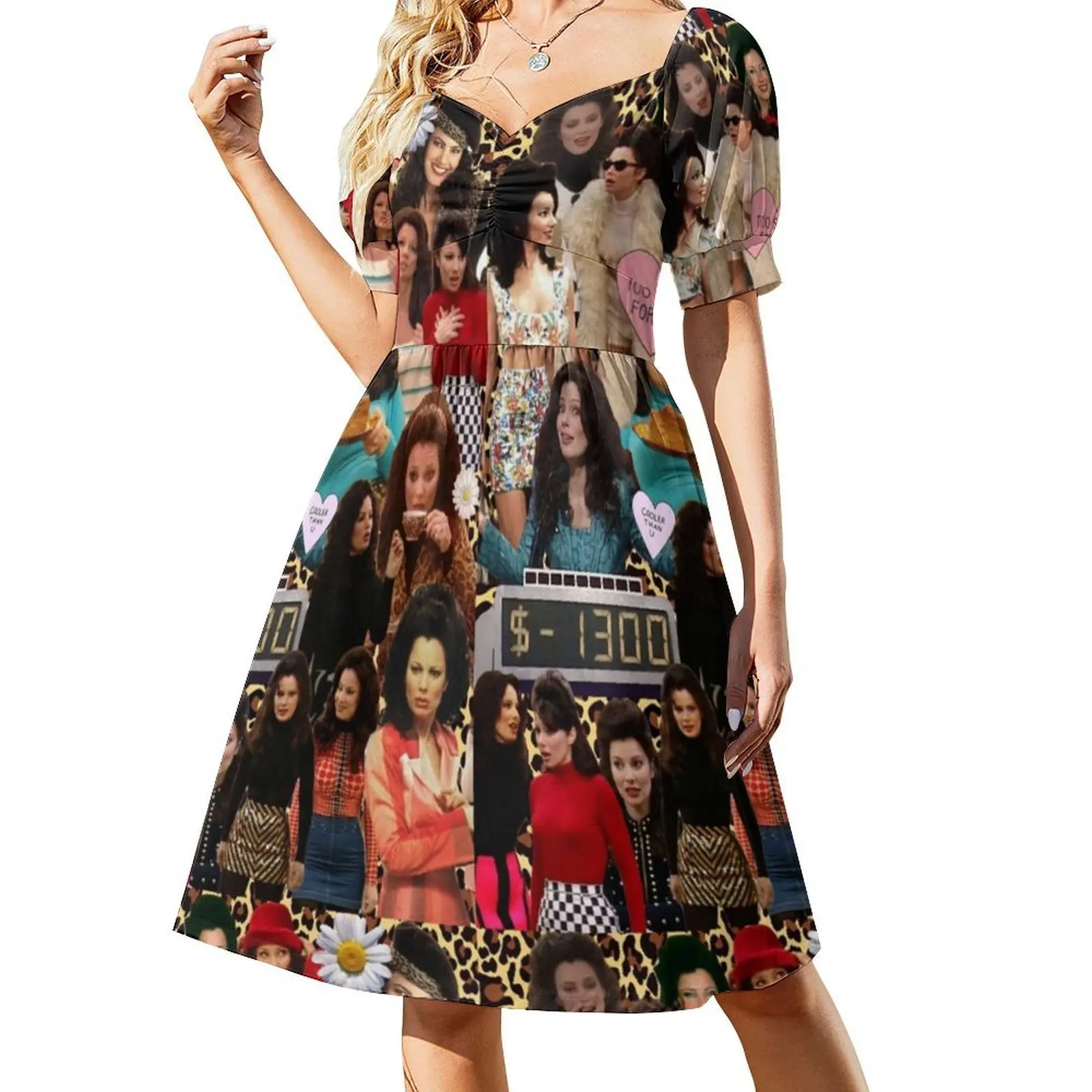 فستان Fran Boho Chic أنيق أنيق لحفلات الزفاف على الشاطئ، فستان Fran Fine Fran Drescher The Nanny The Party