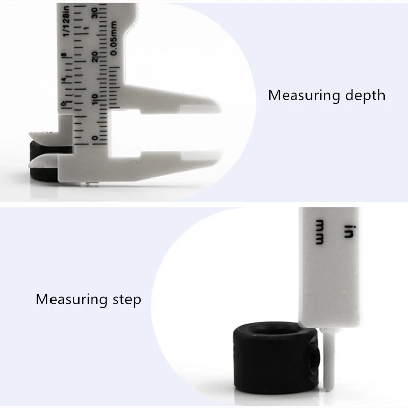 พลาสติก Caliper 4pcs 3 นิ้ว Vernier Caliper MINI เลื่อน Caliper เครื่องวัดเส้นผ่าศูนย์กลางแบบ Dial Dropship