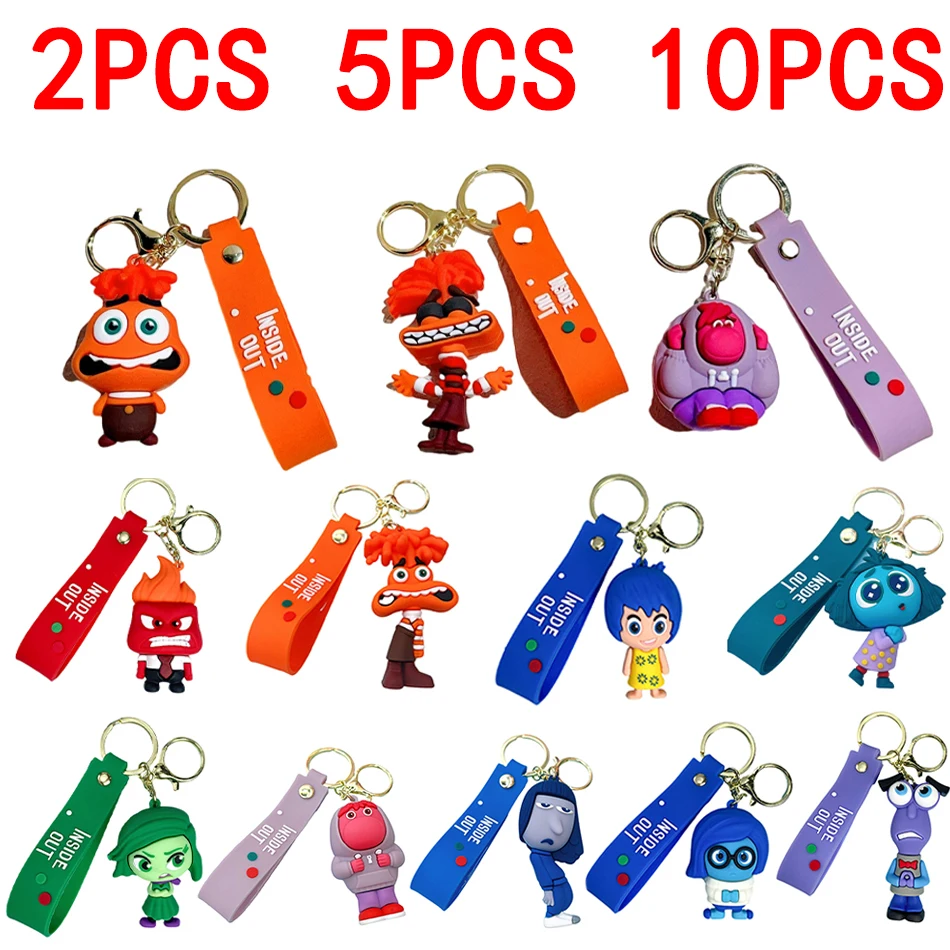 30PCS Set Wholesale Inside Out 2 keychain Figure Cute Cartoon Movie Character keychain Pendant Doll Pendant Figure For Kid Gift