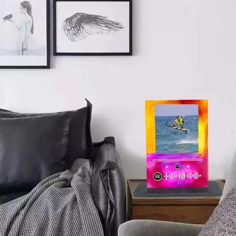 

A52E DIY Crafts MP3 Photo Frame Epoxy Resin Mold Desktop Decoration Silicone Mould