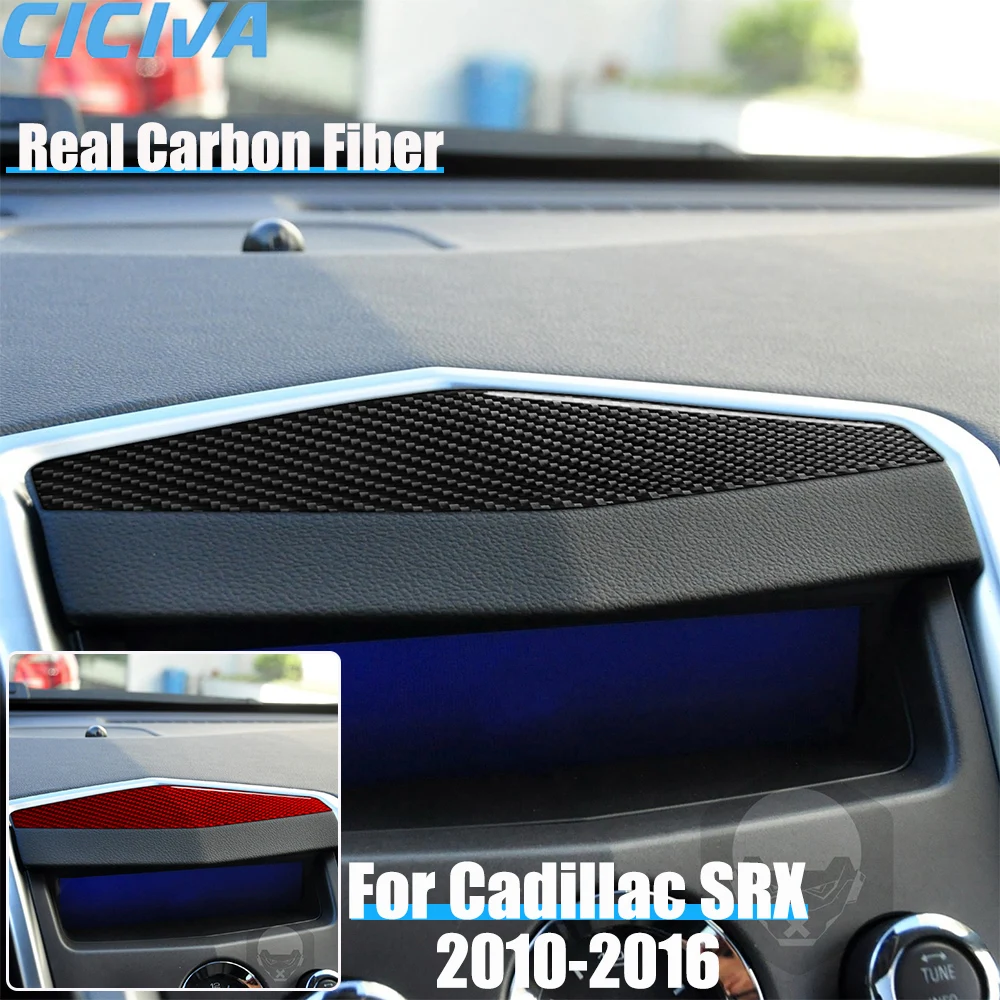 

Real Carbon Fiber Car Accessories Center Console Panel Decorative Trim Cover Soft Sticker For CADILLAC SRX 2010 2011 2012