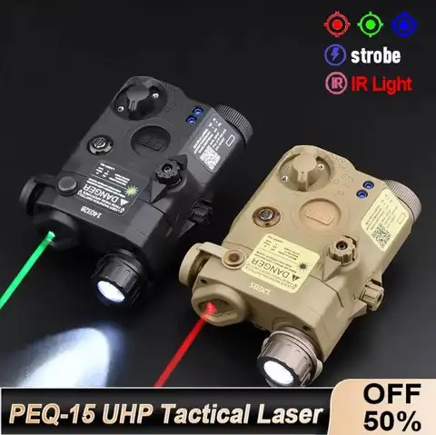 Rifle Tactical UHP AN PEQ15 LA5C Red Dot Green Blue Laser Indicator IR Fill Light Laser Indicator Airsoft Scout AR15 20mm Rail