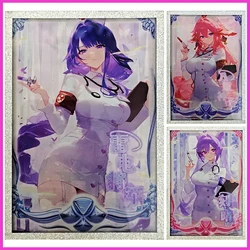 Anime Goddess Story Rare Acrylic Refraction Foil Keqing Yae Miko Raiden Shogun Toys for boys Collectible Cards Birthday Present