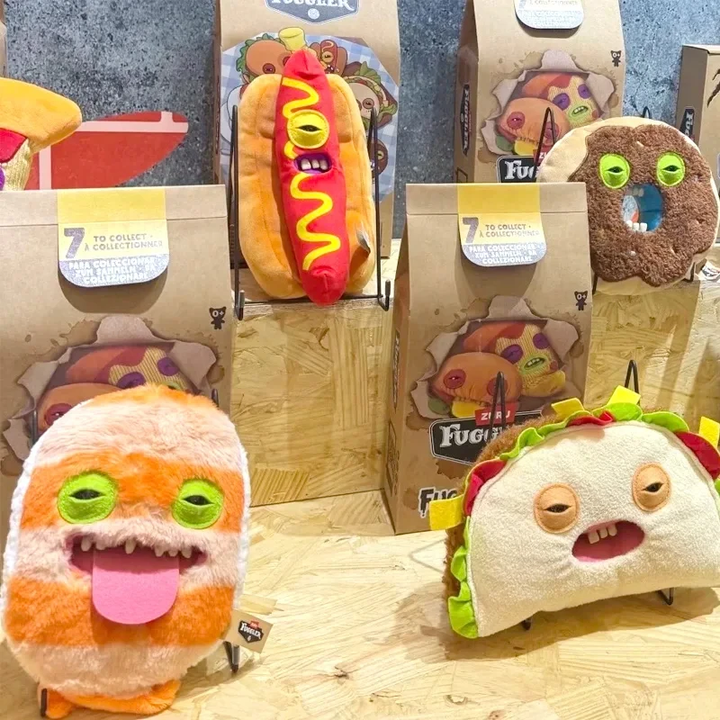 Brinquedos Fuggler Blind Box: Hambúrguer, Pizza, Donut, Hot Dog, Tacos - Acessórios de Pelúcia Divertidos e Modernos para Fãs - Presente Surpresa