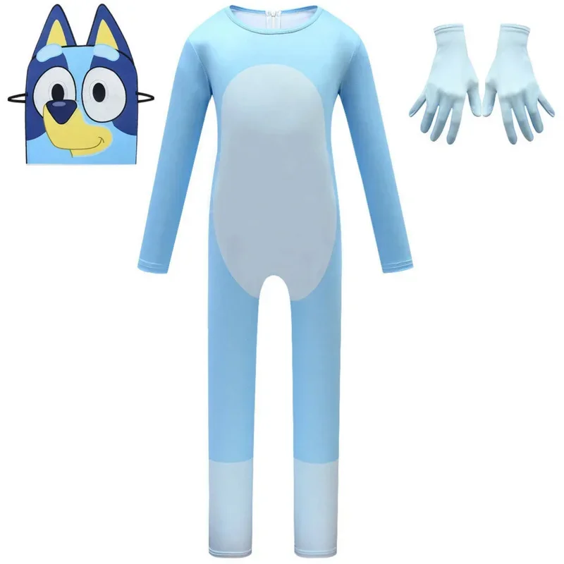 3-12Y Kids Lovely Blueying Bingoed Costume Girl boys Game Anime Character Cosplay Halloween birthday christmas Costume for Kids