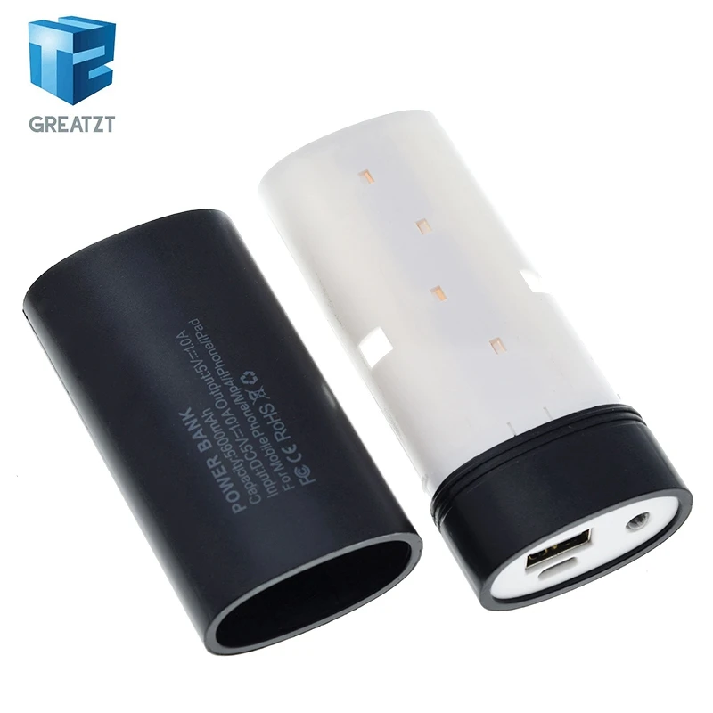 GREATZT Detachable Design With Indicator Light For Smart Phone Power Bank Case Battery Practical For 18650 Battery