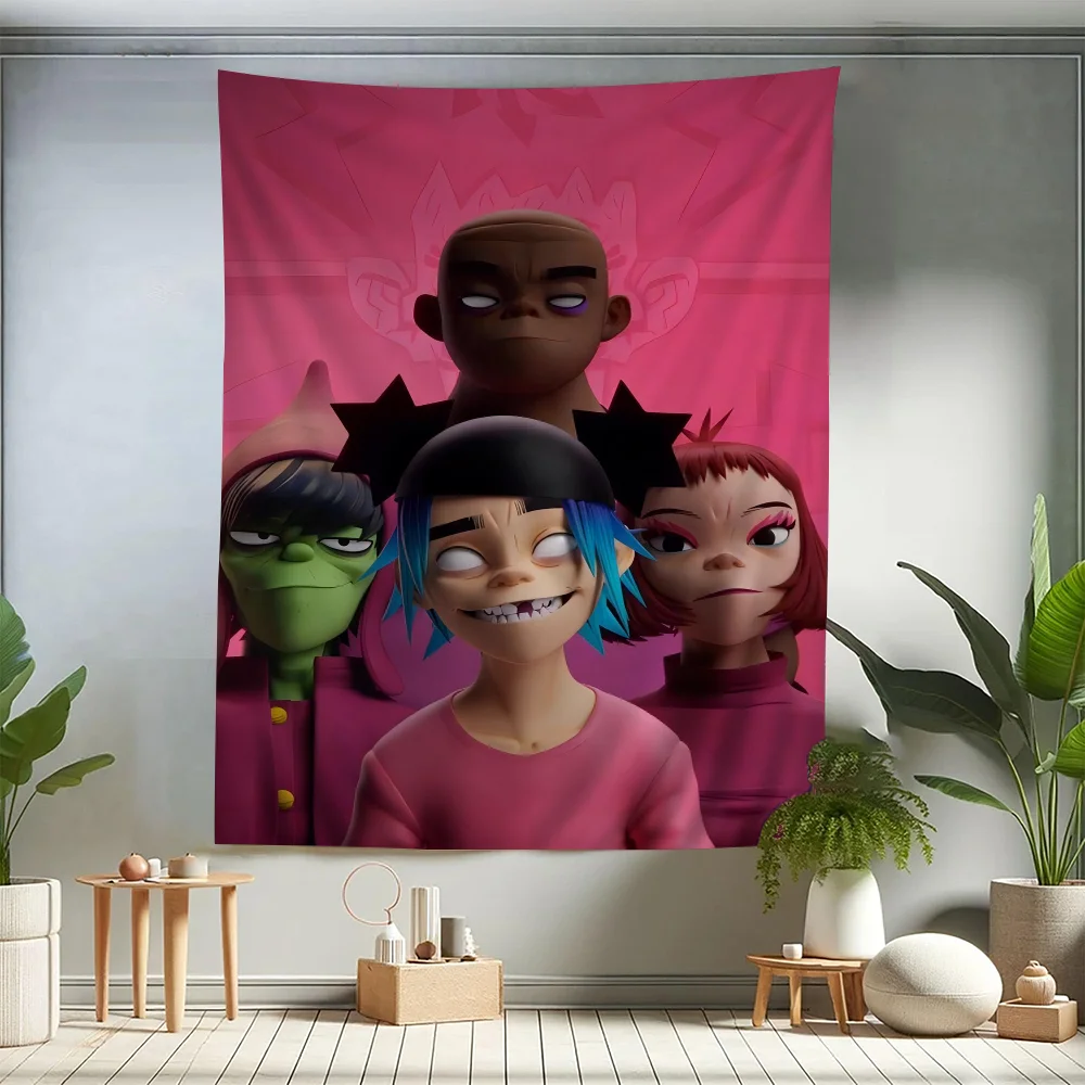 

Gorillaz Hanging Bohemian Tapestry Bohemian Wall Tapestries Mandala Kawaii Room Decor
