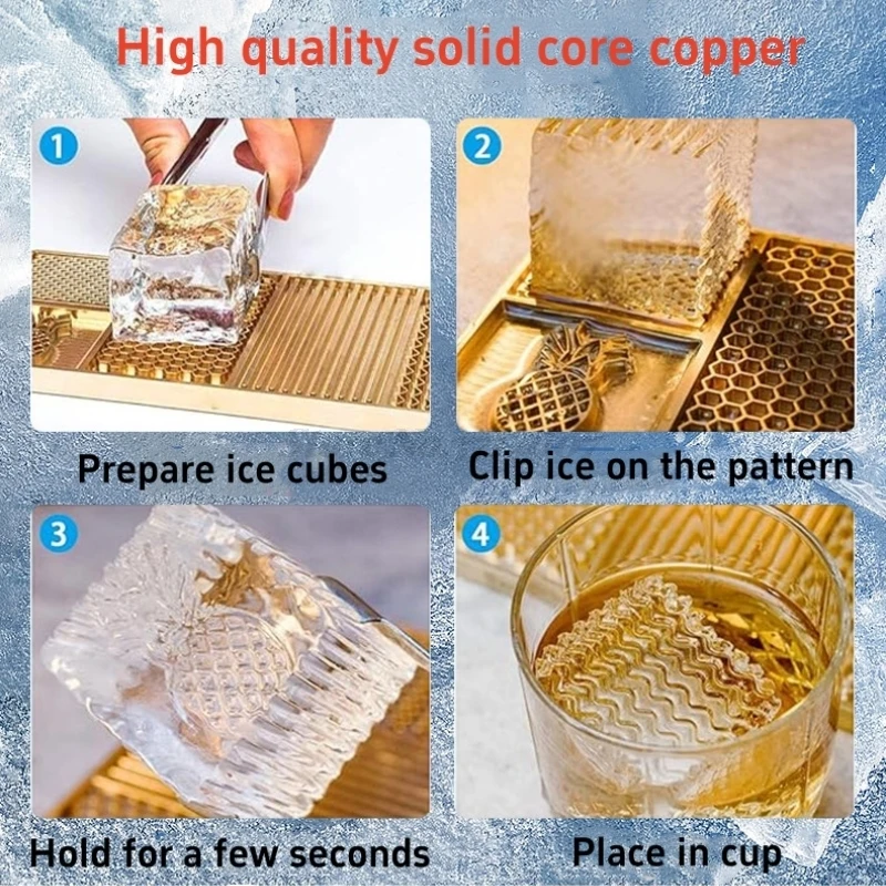 Clear Ice Cube Design Tray Craft Modern Ice Molds for Bourbon & Cocktails in 5 Seconds Whiskey Bartender Accessories
