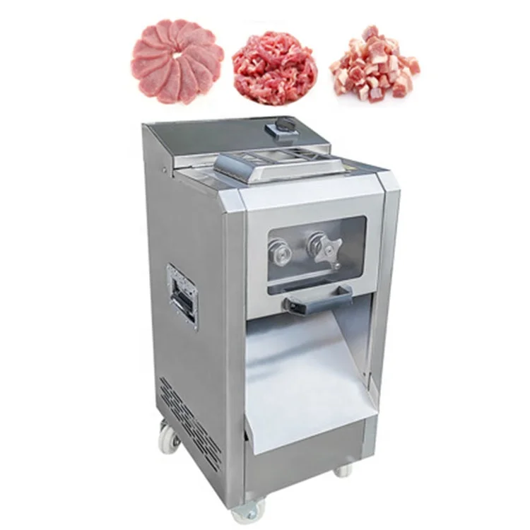 Good Quality Electric Meat Fish Chicken Pork Slice Strip Cutting Machine Restaurant Meat Cube Cutter