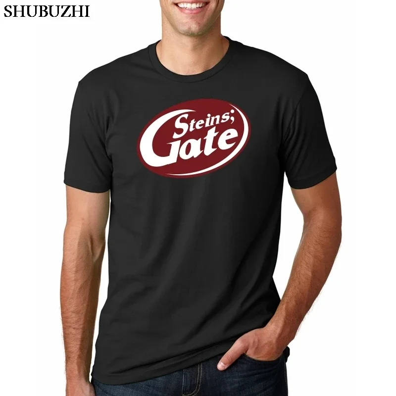 Steins Gate 0 Okabe Rintarou Hooin Kyoma T-Shirt Short Sleeve T shirts Cosplay Anime Tops Tees For Men