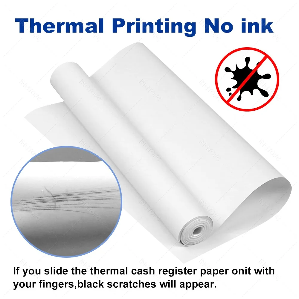A4 Thermal Paper Rolls 210*30mm&Protective Case Anti Falling Carry Bag with Zipper for A40 Wireless Bluetooth Portable Printer