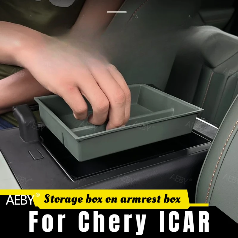 AEBY For Chery ICAR Armrest Storage Box Center Console Organizing Tray Durable,storage box,Car interior accessories,Component