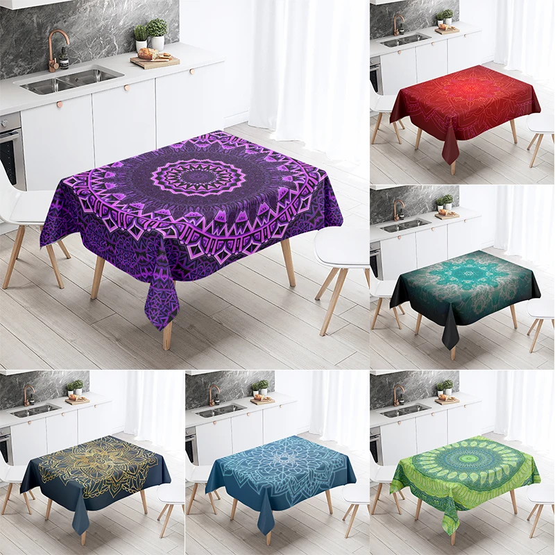 Dreamy Mandala Tablecloth Wedding Party Restaurant Banquet Decoration Rectangle  Kitchen Table  Home Decor