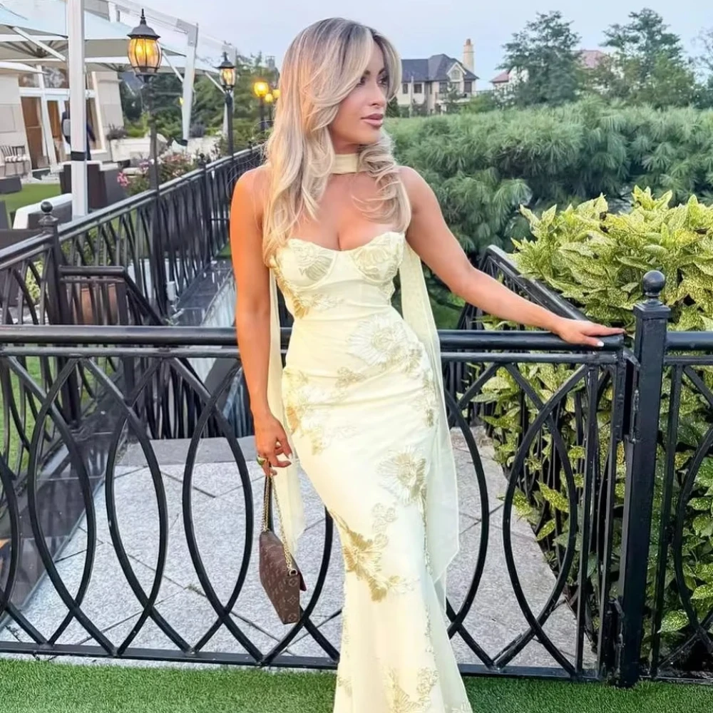 Elegante kanten patchwork stereoscopische print temperament slingjurk mode elegante losse casual mouwloze rugloze lange rok