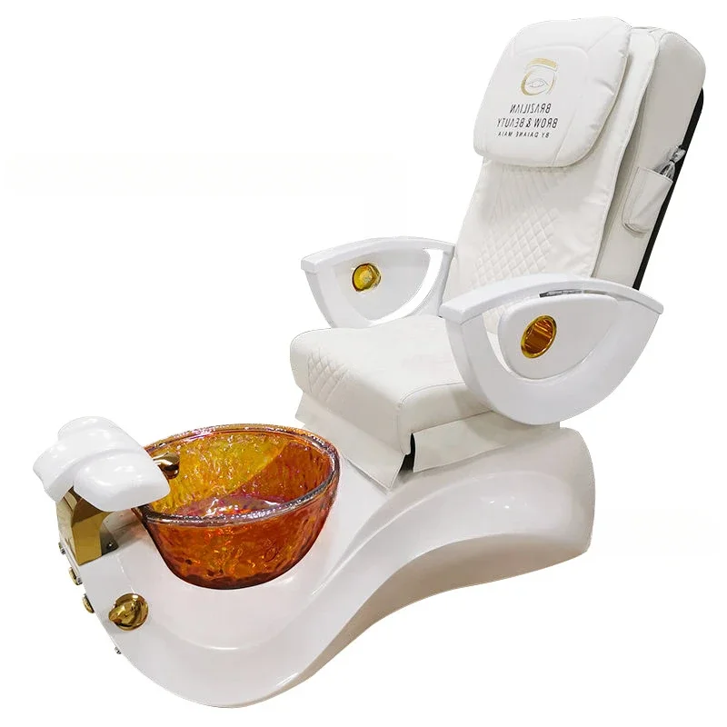 

Nail art foot massage sofa chair Electric massage pedicure chair in foreign beauty salons can recline single foot massage sofa