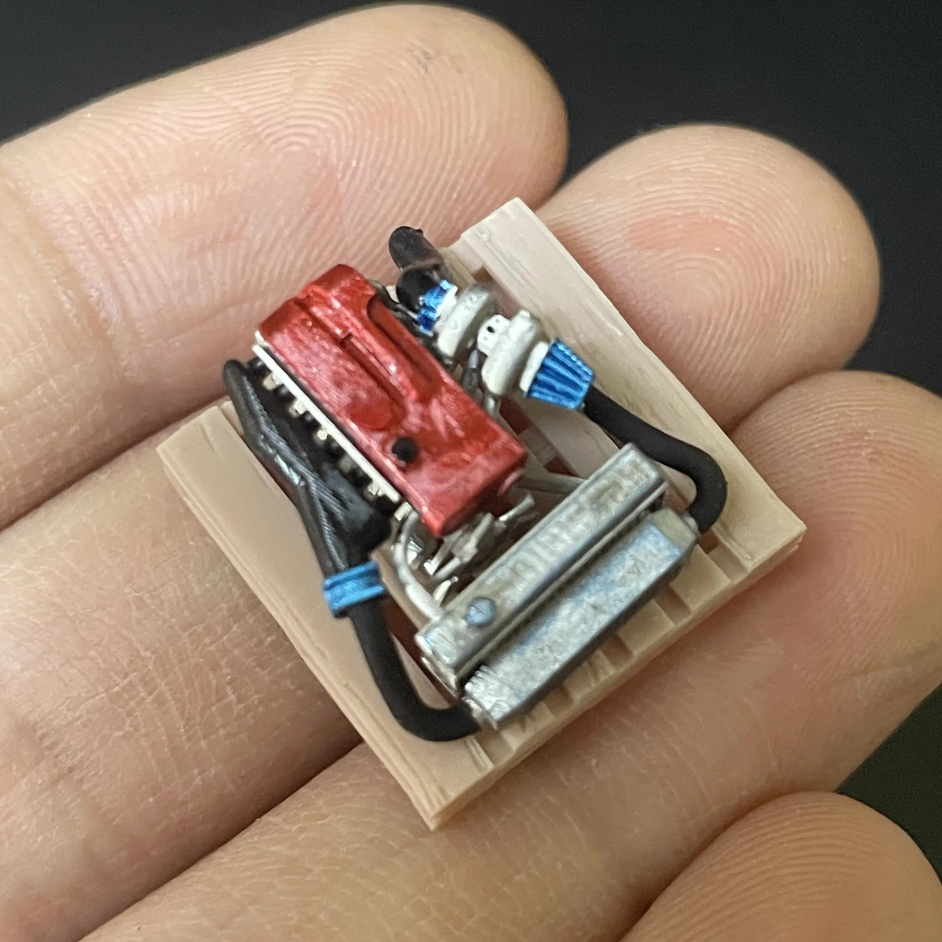 Refit Car Parts 1:64 Engine Model GTR RB26 Modified Garage Scene Decoration