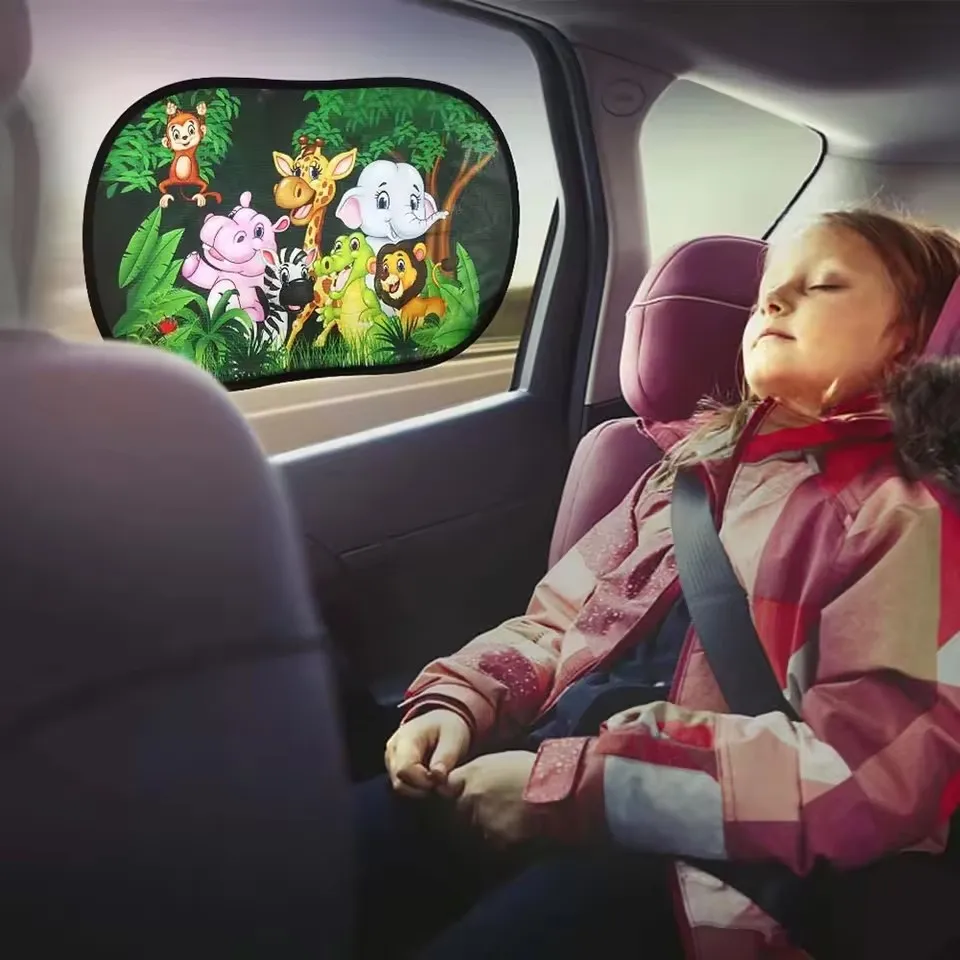 Naungan Matahari Mobil Perlindungan UV Adsorpsi Elektrostatik Kerai Jendela Mobil untuk Anak-anak Tirai Otomatis Universal Tabir Surya Luar Ruangan