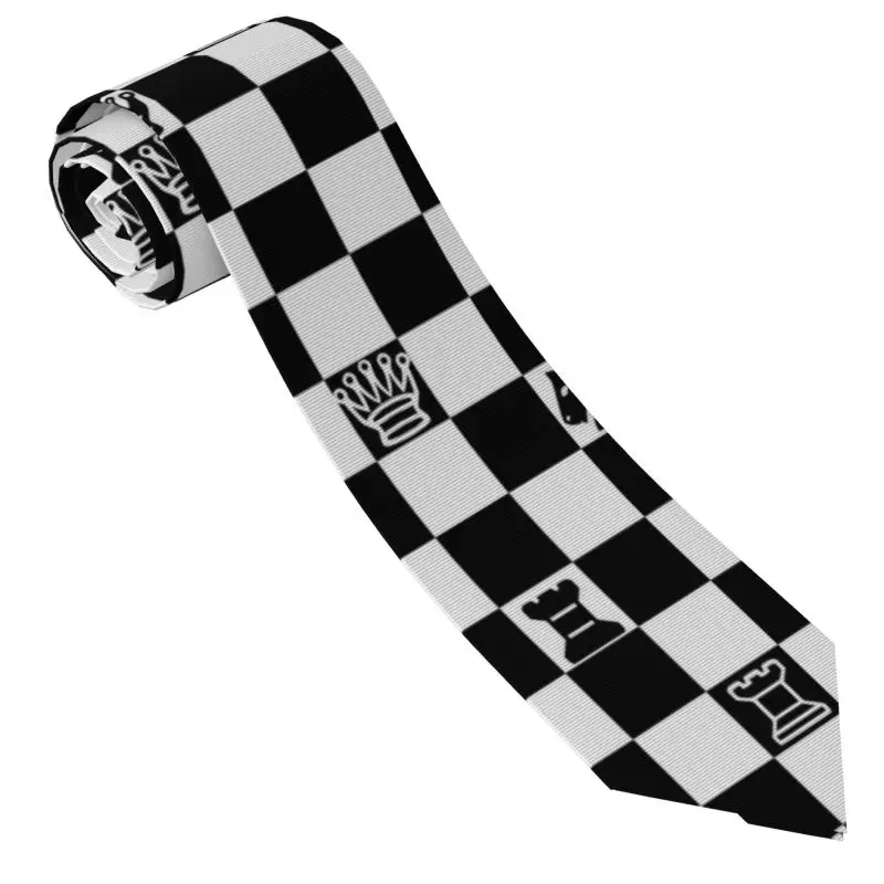 International Chess Merchandise Lovers Merch Themed Player Mens Novelty Necktie Ties Funny Neckties Neck Ties for Party Business