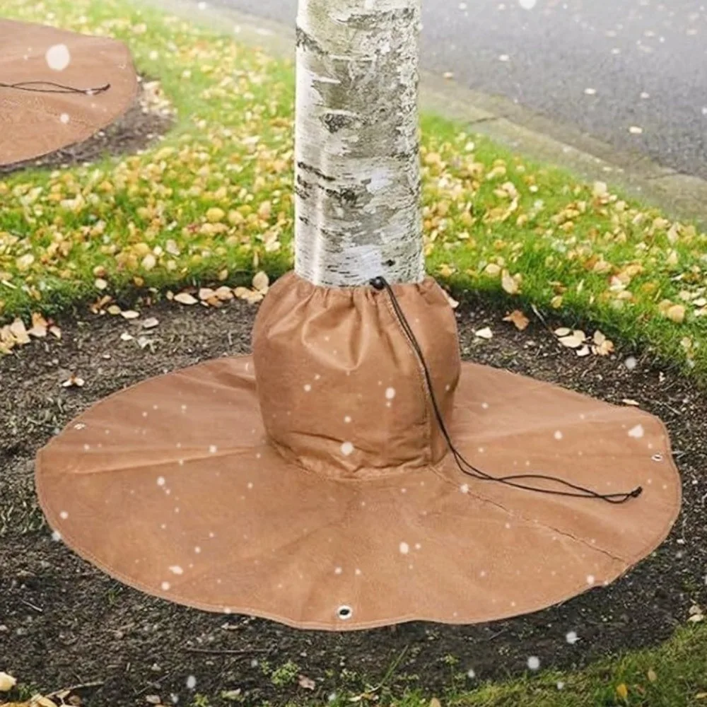 

Double Insulation Plant Insulation Cover Elastic Cord Constant Temperature Palm Tree Root Protector Adjustable Straps Non-woven