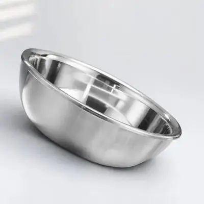 Thick Stainless Steel Basin Large Multi-Function Kitchen Vegetable Fruit Washing Storage Mixing Bowl Anti-Slip Flat Bottom