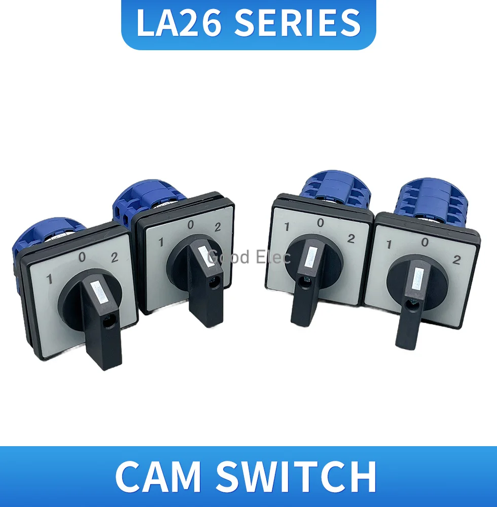 1PCS LW26-20/1 LW26-20/2 LW26-20/3 LW26-20/4 1-0-2 AC 500V 20A Universal Rotary Selector 3 Positions Cam Changeover Switch