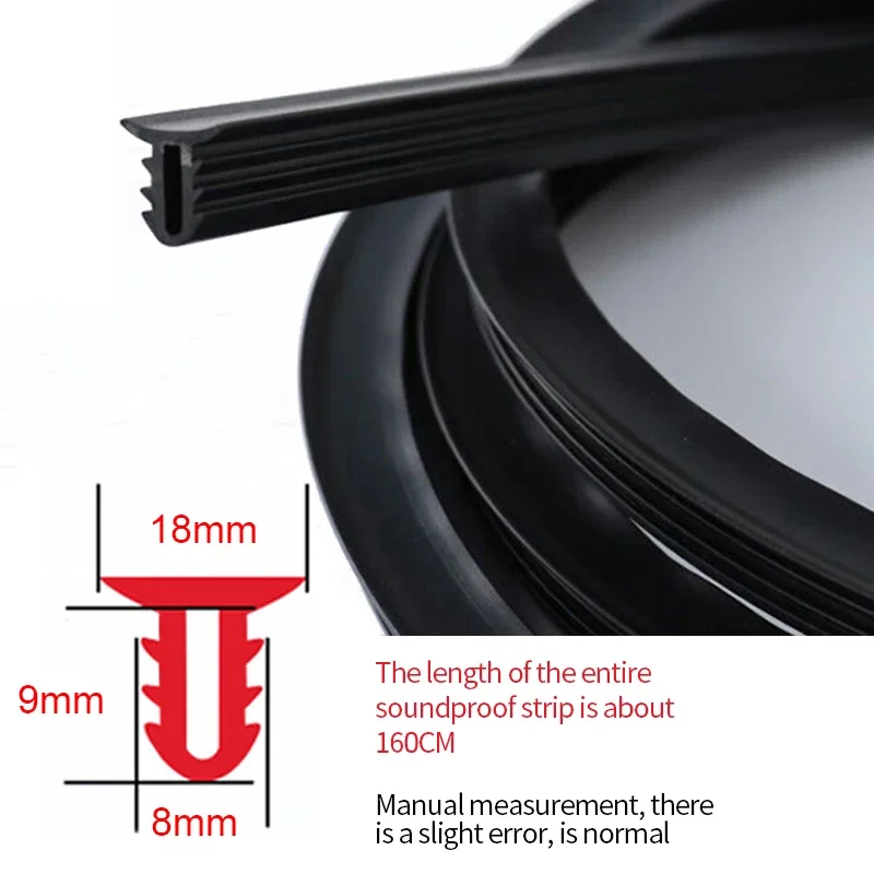 160cm Car Dashboard Sealing Strip Interior Auto Leakproof Strips Noise Sound Insulation Rubber Trim Weatherstrip Car Accessories