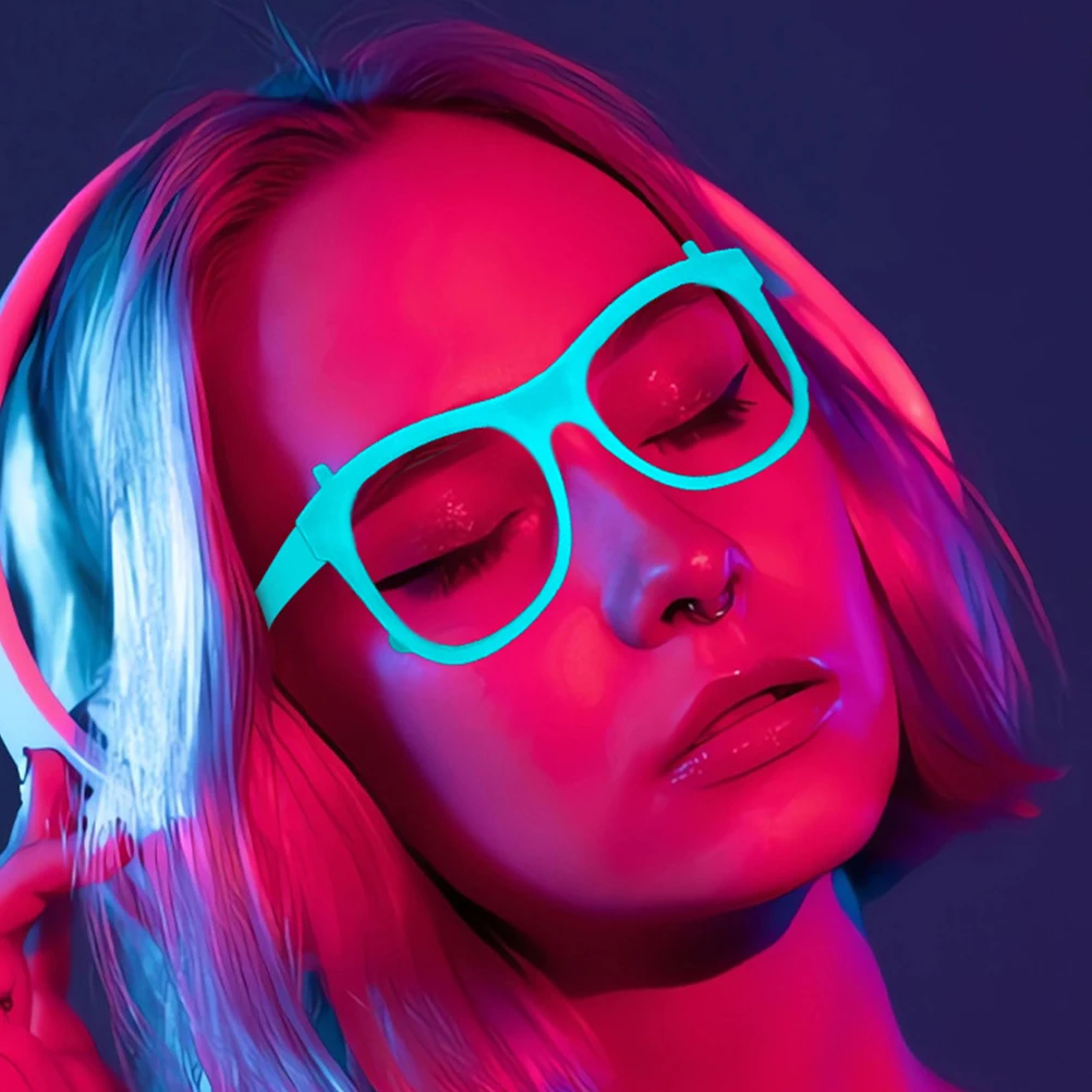 

12pcs Glow Glasses Frame Luminous Eyewear Party Supplies Festival Toys Glow In The Dark Frames Glowing Accessories
