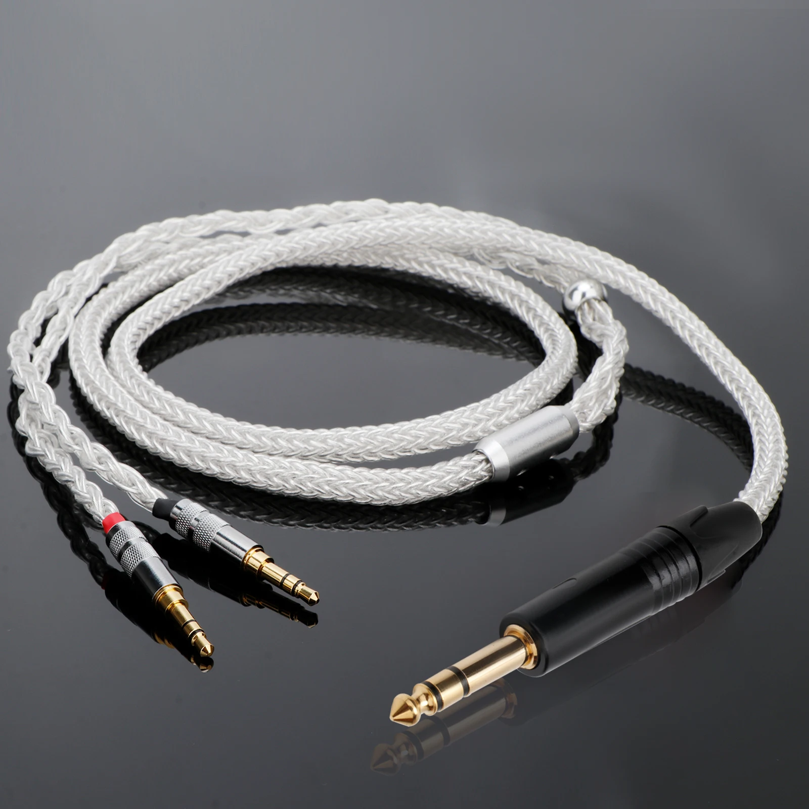 16cores Pure Silver Headphone Cable For HIFIMAN Ananda Stealth HE4XX HE560 HE-350 HE1000se HE6se he400i he400se Arya