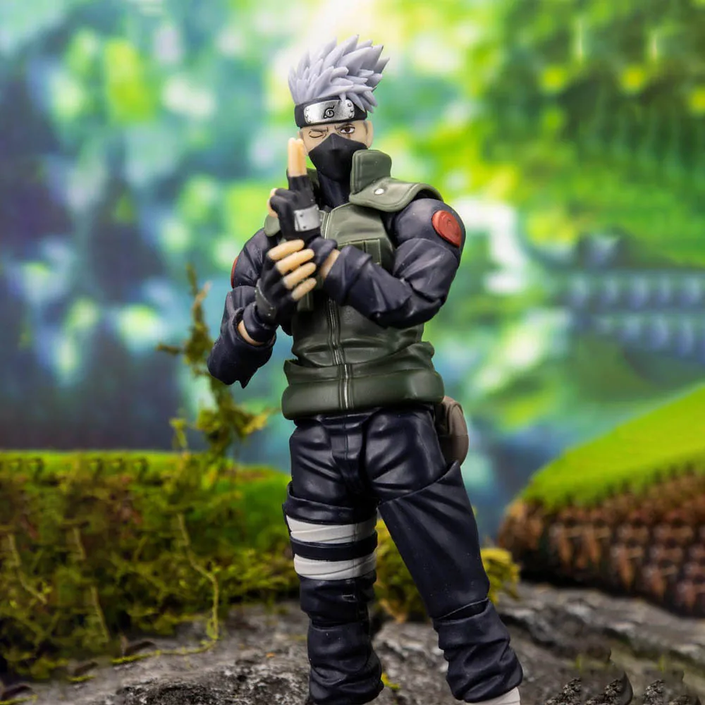 Bandai-SHFiguarts Naruto Hatake Kakashi Anime Action Figure, Poupées modèles à collectionner, Ornements de jouets, Cadeau de festival, Original, 16cm