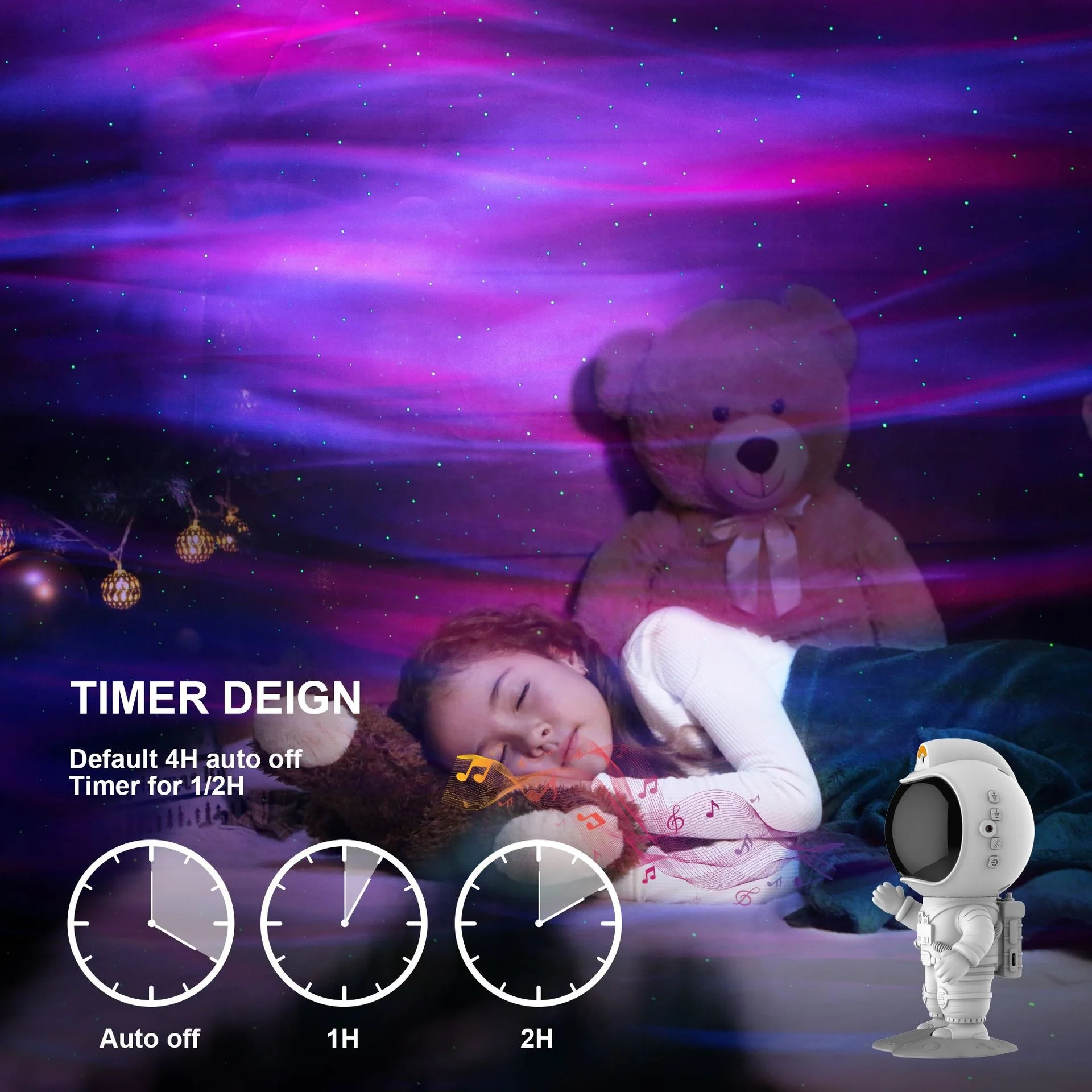 2023 Upgrade Astronaut Northern Lights Aurora Projector Night Light Spaceman For Kid Adult Gaming Room/Party/Home Decor