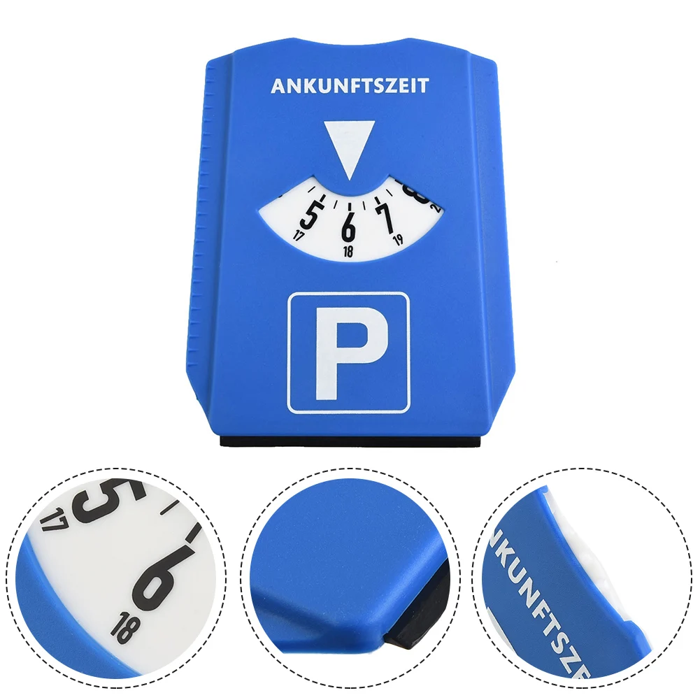 Car Parking Disc Timer- Clock With Arrival Tim Display Blue Plastic Parking Time- Tool For Accurate Parking Meter Management