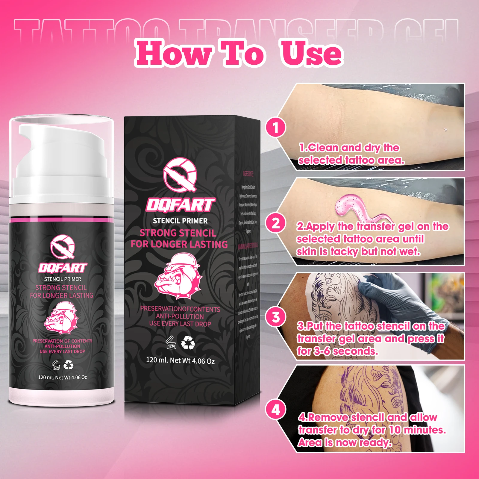 New 120ml/4.06Oz High Quality Tattoo Transfer Gel Professional Tattoo Stencil Gel Tattoo Supply Tattoo Accessories view 6