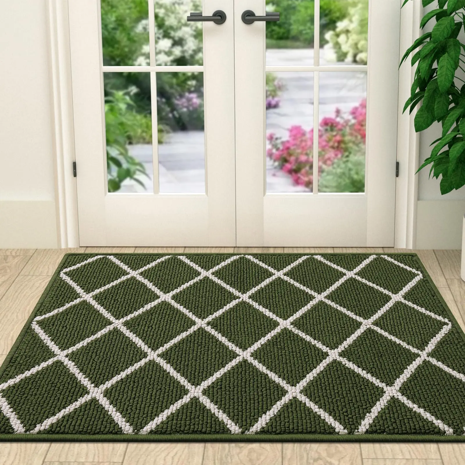 Olanly Microfiber Large Doormat Clean Step Super Mat 80x120 Washable Rug Carpet Super Absorbent Door Mat  Rug Entrance Door Mat