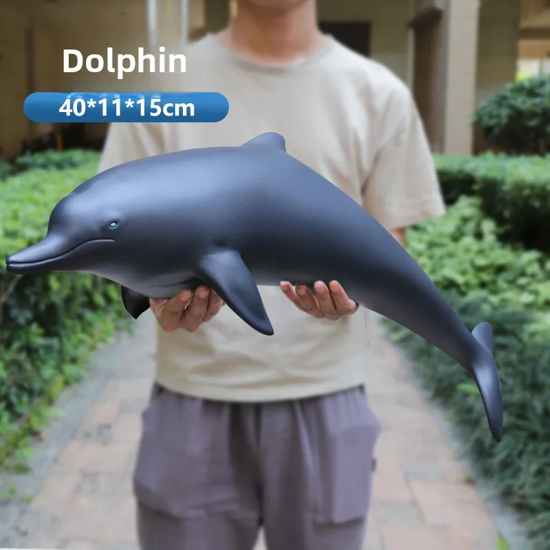 ألعاب حيوانات المحيط المطاطية الناعمة كبيرة الحجم، دمى الدولفين والحوت وسمك القرش من عالم تحت الماء، هدايا للأطفال والرضع