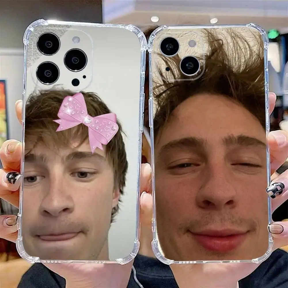 

Actor Drew Starkey Phone Case For iPhone 16,15,14,13,12,11 Pro,Max,Plus,X,XS,XR,SE,Mini Transparent Silicone Soft