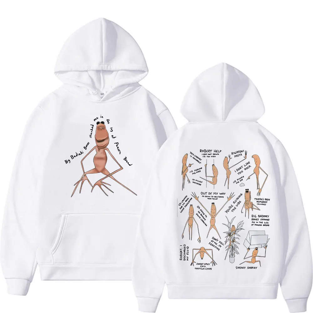 مضحك ماركوس دودة ميمي بلوزات الرجال النساء جديد خمر موضة الفكاهة كم طويل هوديي رائجة البيع الراحة المتضخم هوديس #6