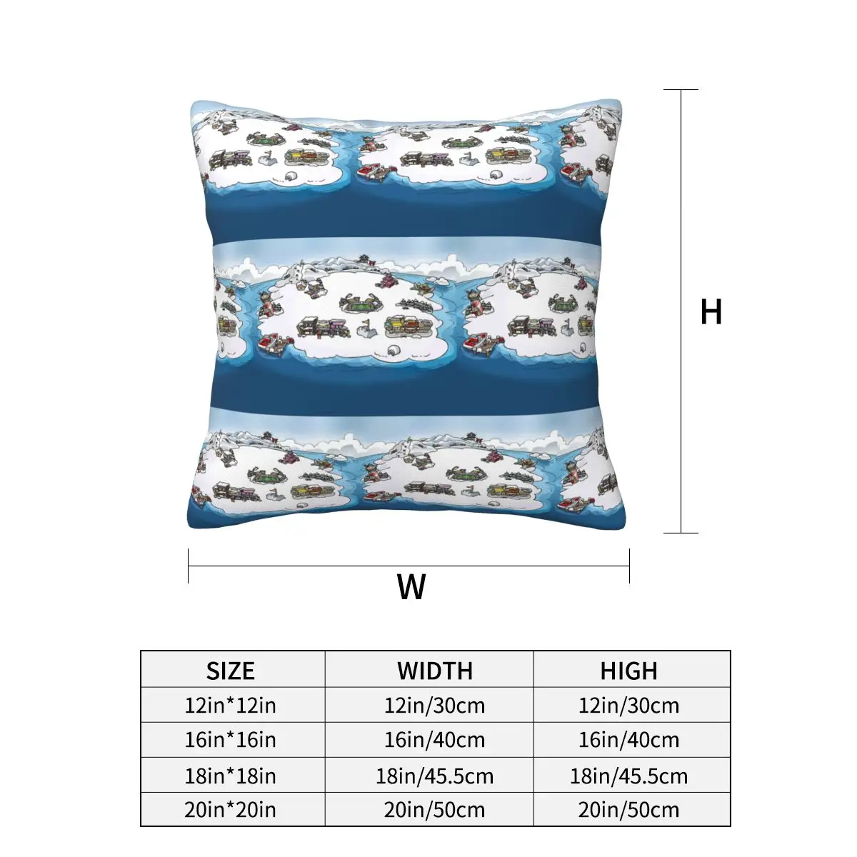 Club Penguin M Square Pillowcase Pillow Cover Cushion Decor Comfort Throw Pillow for Home Bedroom