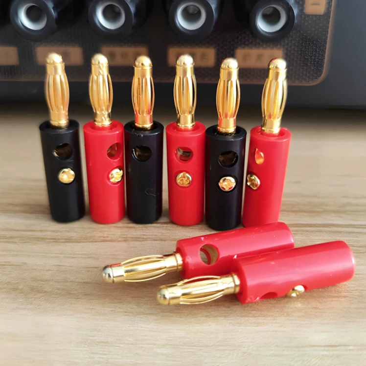 Cltgxdd 10 Stück 4MM Lötfreie Bananenstecker Audiokabel Lautsprecher-Bananenstecker Verstärker-Lautsprecherkabel Audio-Kabelverbindung – Detail 10