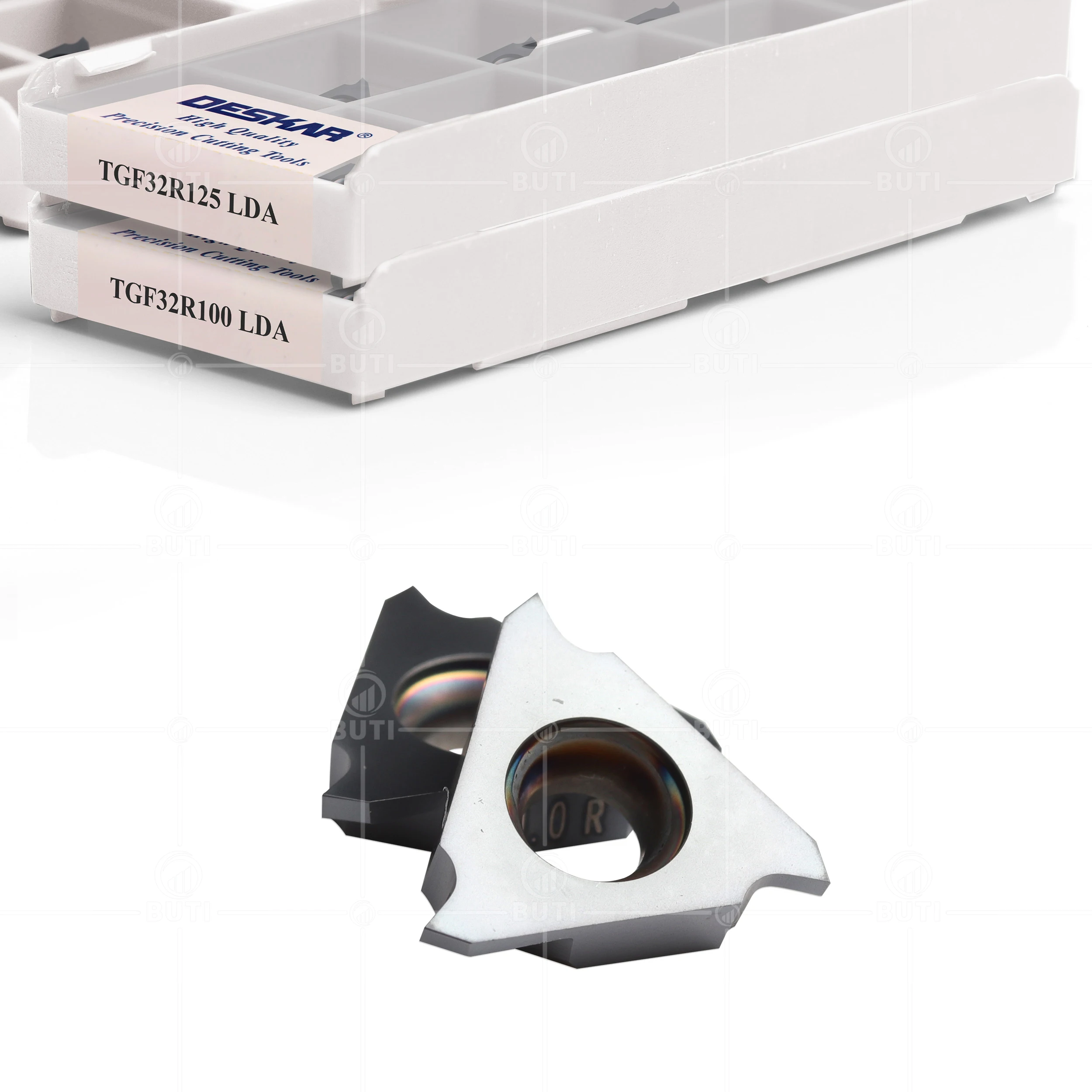 Imagem -03 - Deskar 100 Original Tgf32r l 040 050 060 065 070 075 080 085 100 125 Lda Torneamento Ferramenta Torno Cnc Cortador de Carboneto Grooving Inserções