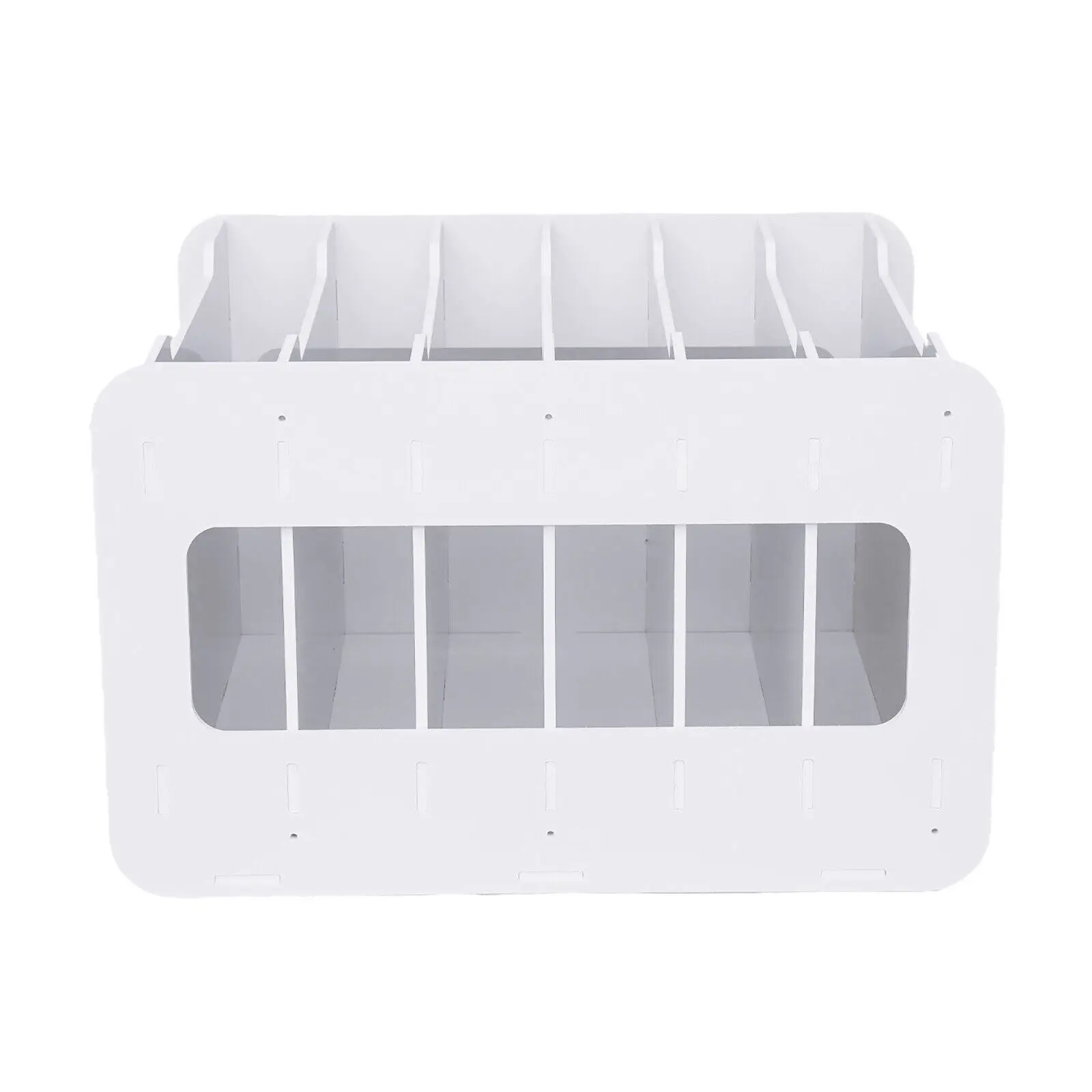 Loyalheartdy 7 Tier Letter Tray Paper Sorter Holder File Document Rack Shelf Desk Organizer for Home Office Classroom White