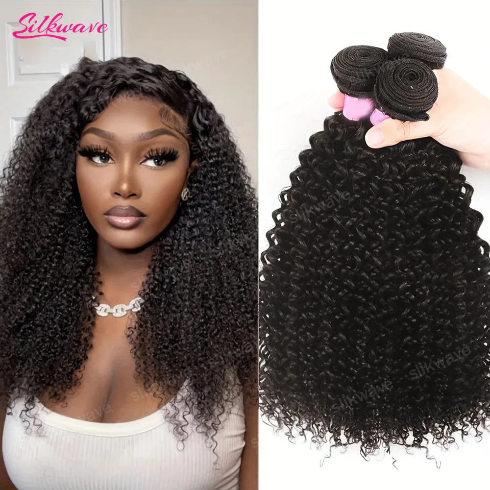 

12A Curly Deep Wave Bundles Human Hair Brazilian 30 Inch Natural Black Curly Hair Extensions Virgin Raw Hair Bundles For Women