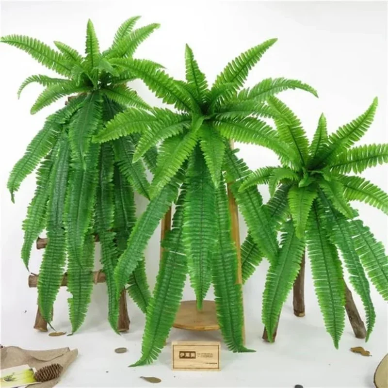 UV Resistant Lifelike Artificial Boston Fern Home Silk Persian Fern Leaf Plant Decoration Outdoor Artificial Boston Fern