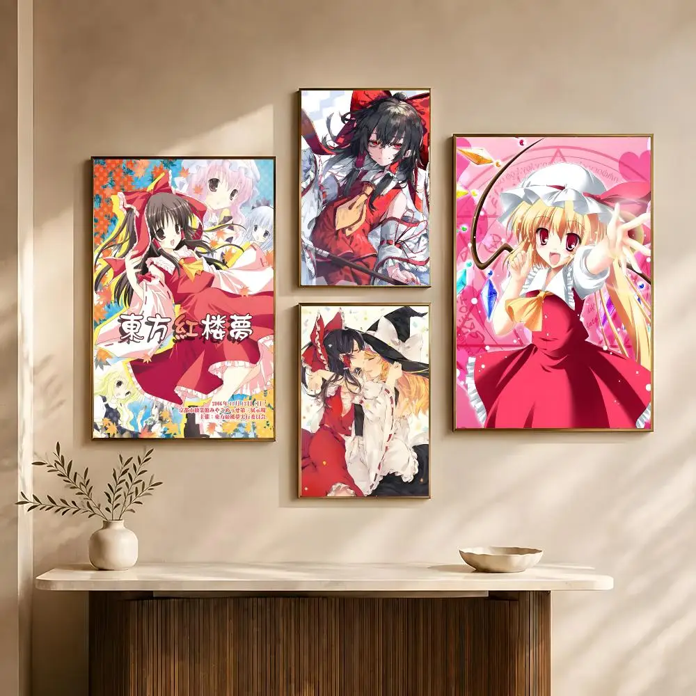 Project Touhou Project Poster Poster All-match HD Waterproof Self-Adhesive Wall Art Sticker For Home Bedroom