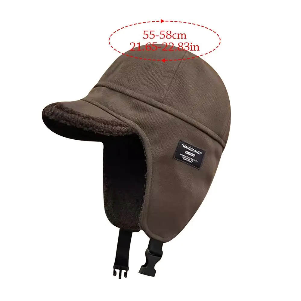 قبعة منفوخة من القطيفة للاستخدام الخارجي، قبعة سميكة ودافئة من فراء Ushanka مقاومة للرياح للرجال والنساء #6