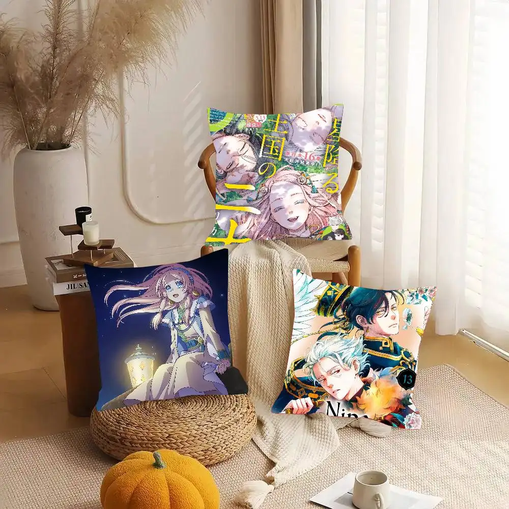 Anime Nina The Starry Bride Pillow Case Fashion Square Pillowcase Bedroom Sofa Room Ins Decoration Leisure
