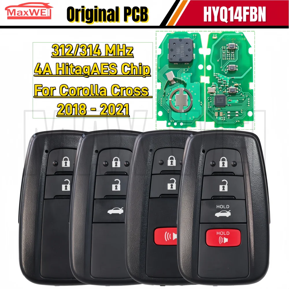 FCC ID:HYQ14FBN Original PCB Board :231451-2000 312/314MHz 4A Chip For Corolla For Brazil 2019 2020 2021 2022 Car Key