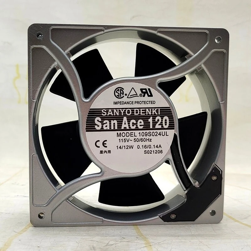 

FOR SANYO Fan 109S024UL AC 115V 14/12W 120*120*38MM aluminum frame fan